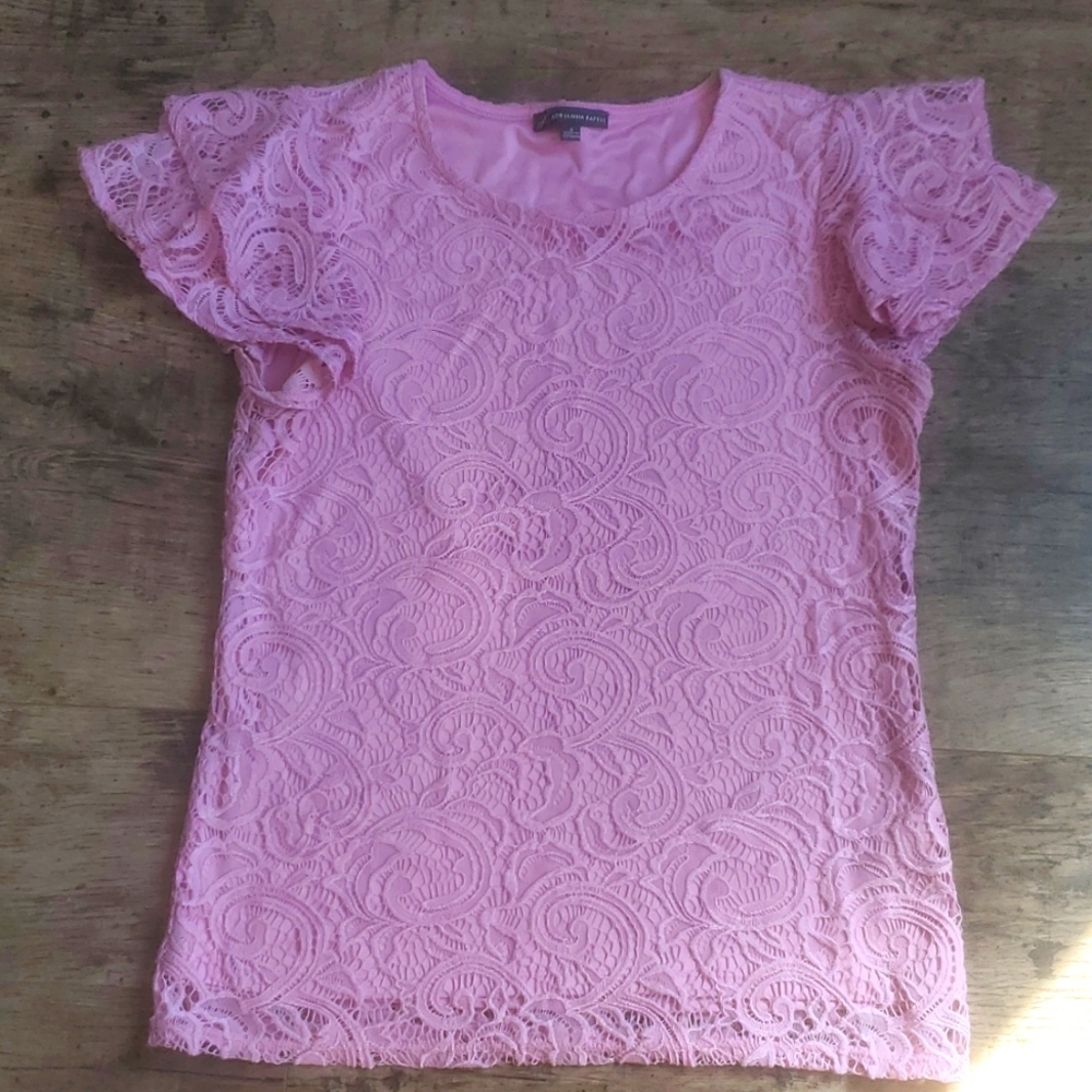 Pink lace shirt